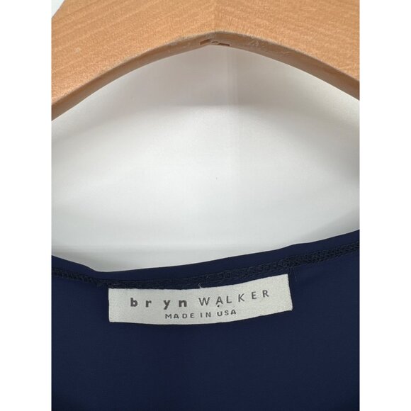 Bryn Walker Womens Asymmetrical Navy Blue Tunic dress Top size XXL USA Stretch - Picture 2 of 5